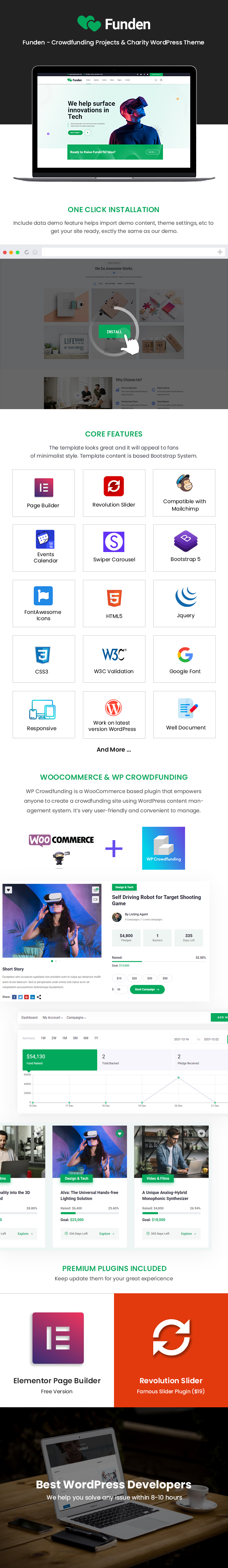 Funden - Crowdfunding & Charity WordPress Theme 4 chủ đề tài trợ cho WordPress
